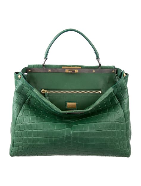 fendi peekaboo bag sheepskin|Fendi peekaboo crocodile.